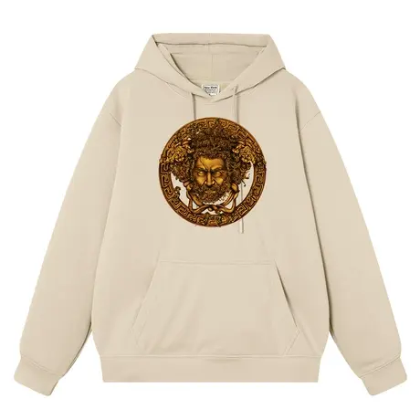 秀洛恶搞设计师品牌美杜莎连帽卫衣男潮流美式加绒加厚秋冬上衣服商品大图