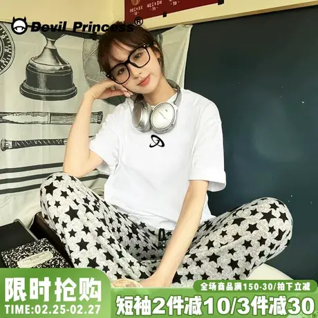 简约风设计感甜酷正肩白色短袖t恤女宽松百搭小众潮牌打底衫上衣商品大图