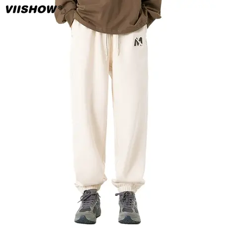 VIISHOW卫裤男款2024年春季新款男生宽松潮牌百搭束脚休闲运动裤商品大图