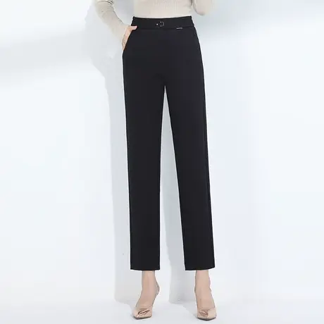 秋季款妈妈裤子女宽松高腰显瘦遮胯直筒长裤大码秋季休闲气质女裤商品大图