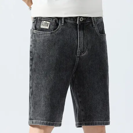 痞帅潮牌五分休闲牛仔短裤男士外穿2022年新款夏季薄款宽松大裤衩图片