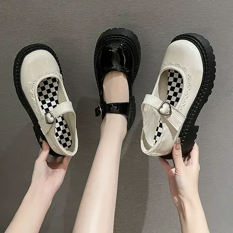 玛丽珍鞋2023年新款秋季女鞋配裙子单鞋子时尚日系英伦风小皮鞋女商品大图