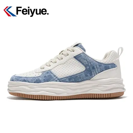 feiyue/飞跃百搭厚底溶解鞋女鞋秋季复古拼接板鞋时尚休闲鞋鞋697商品大图