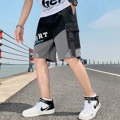 夏季工装短裤男潮牌ins宽松休闲外穿学生帅气多袋五分裤潮流百搭商品大图