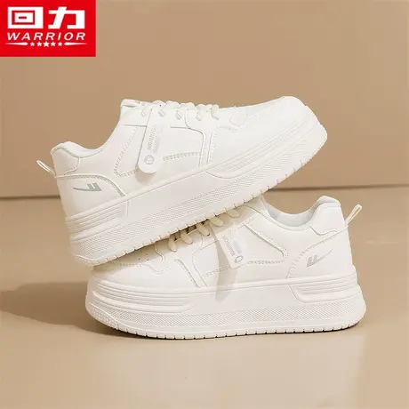 回力厚底小白鞋女款2025新款夏季透气百搭增高厚底休闲配裙子板鞋商品大图