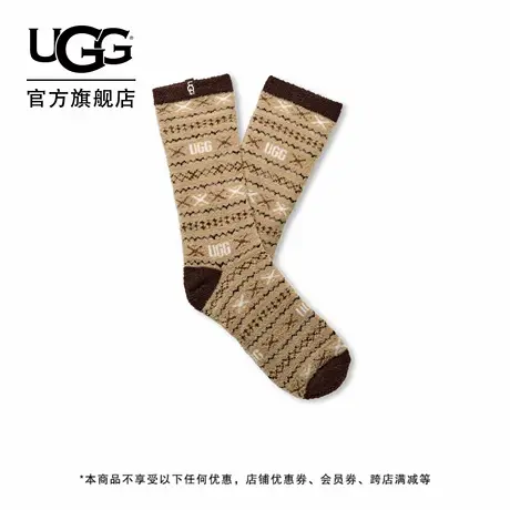 UGG秋季女士休闲舒适时尚潮流中筒袜花纹水手袜 1105868商品大图