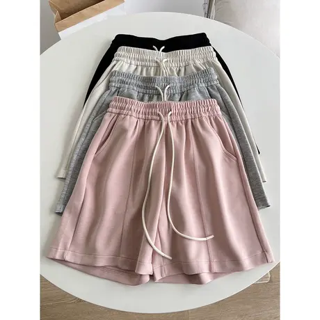 ins超火阔腿五分裤女夏天宽松百搭居家外穿高腰休闲运动短裤显瘦商品大图