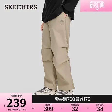 Skechers斯凯奇2025夏男新款伞兵裤透气宽松直筒裤百搭休闲运动裤商品大图