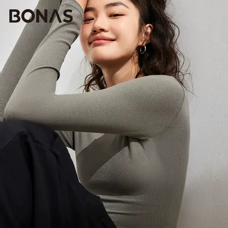 2023新款半高领内搭打底衫女高级感秋冬季黑白色保暖上衣长袖春秋商品大图