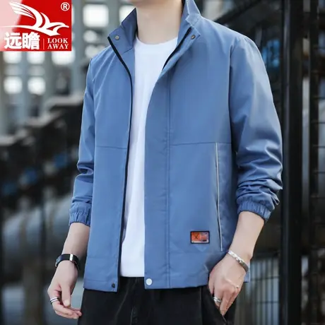 外套男士潮牌2023新款春秋季ins百搭时尚宽松夹克休闲长袖上衣服商品大图