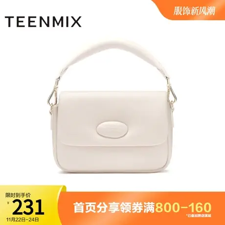 天美意简约时尚包包女手提包小方包新款商场同款X2634CX3奥莱图片