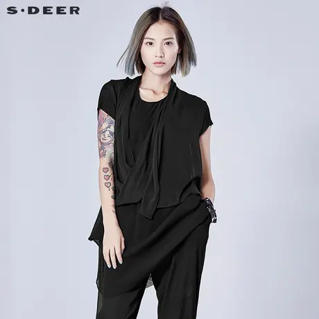 sdeer圣迪奥清透飘逸垂坠感纯色两件套S16280425图片