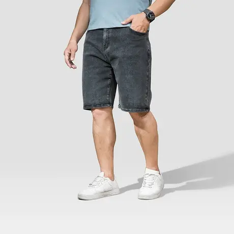 胖哥哥2024夏季大码男士牛仔短裤加肥加大弹力百搭新款宽松五分裤图片