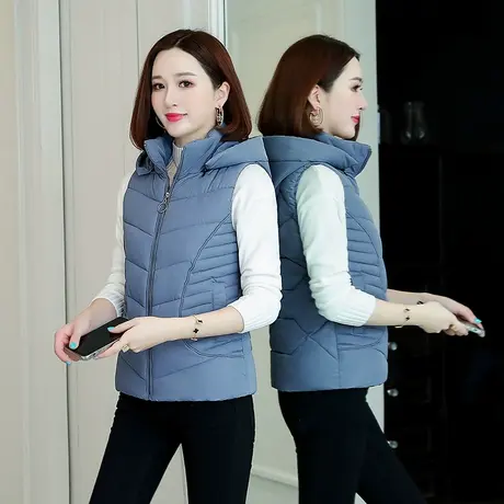 2023反季特卖棉马甲女短款韩版秋冬羽绒棉服背心修身马夹外套女商品大图