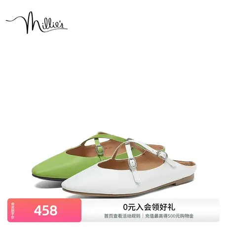 millie's/妙丽23春新款法式玛丽珍时尚休闲通勤女凉拖鞋SIJ01AH3商品大图