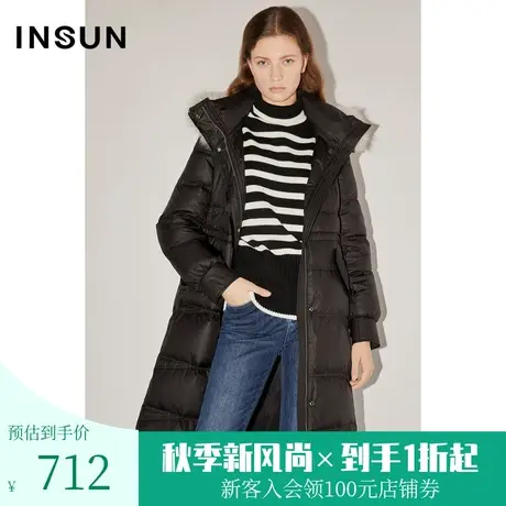 [轻商务]恩裳COVER冬季2022狐狸毛领休闲百搭白鸭绒羽绒服女商品大图