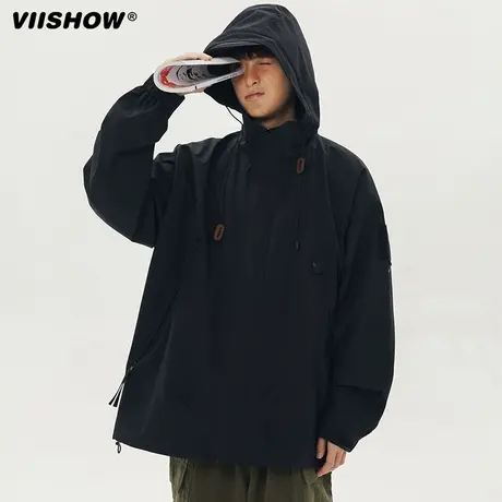 VIISHOW日系潮牌工装连帽冲锋夹克夹克男休闲宽松机能潮牌春秋外商品大图