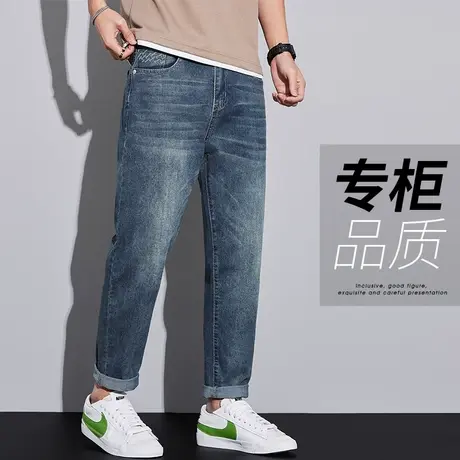 夏季薄款新塘牛仔裤男款夏季薄款男士休闲男裤子2023新款九分夏裤图片