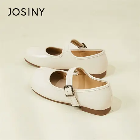 Josiny/卓诗尼小皮鞋女2024年新款春季少女风平底法式玛丽珍女鞋商品大图