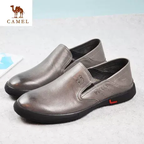 Camel/骆驼男鞋春季新品牛皮时尚舒适透气日常套脚皮鞋A201155865商品大图