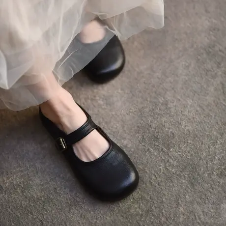 Artmu阿木原创平底单鞋女2025新款玛丽珍小皮鞋舒适百搭妈妈鞋图片