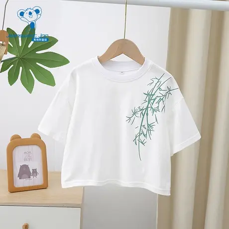 GD真维斯童装纯棉短袖T恤2025夏季新品男童休闲舒适翻领短袖T恤商品大图