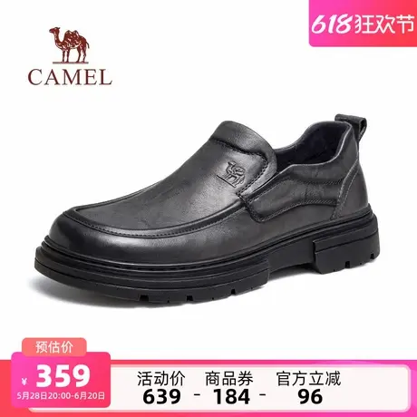 父亲节礼物骆驼男鞋2025夏季新款商务德比鞋男结婚新郎休闲皮鞋商品大图