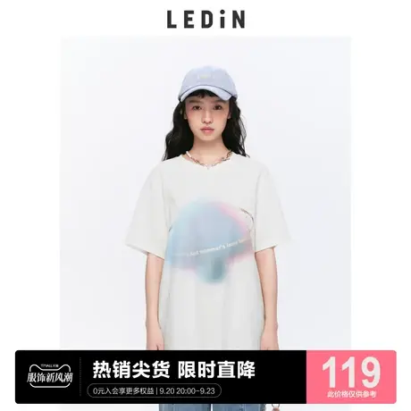 乐町魔幻环绕蘑菇上衣休闲夏季新款T恤女C1DAC2407商品大图