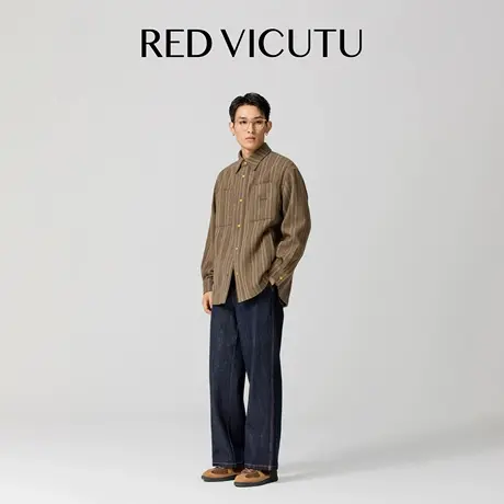 VICUTU威可多男士外套式衬衫25秋季舒适亲肤商务通勤休闲百搭夹克图片