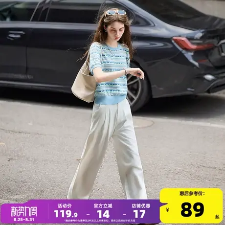 唐狮2025新款夏季针织衫女气质毛线衫夏日ootd穿搭小个子百搭上衣商品大图