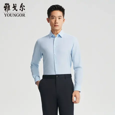 【商场同款】雅戈尔男士长袖衬衫春秋新款官方商务休闲长袖衬衫男图片