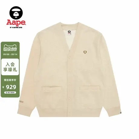 Aape旗舰店男装秋冬爱心徽章简约潮流卫衣开衫外套C353XAP商品大图
