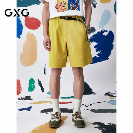 [商场同款]GXG男装 吸湿排汗休闲短裤五分裤装25夏新品G25X222018图片