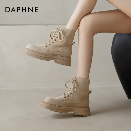 达芙妮厚底马丁靴女秋冬2025新款户外徒步防滑工装踢不烂休闲短靴商品大图