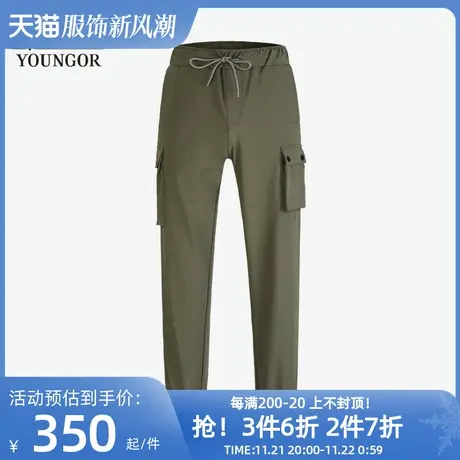 雅戈尔男士休闲长裤秋冬新款官方商务休闲时尚工装长裤男商品大图