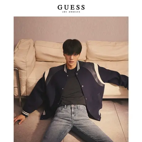 【38上新季】【 明星同款】GUESS男士时尚休闲夹克外套商品大图