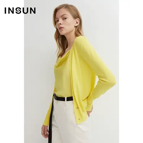 INSUN恩裳春季开衩H型毛针织衫商品大图