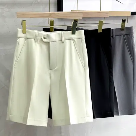 男士西装短裤夏季薄款潮牌ins爆款休闲西裤冰丝2023新款5五分裤子商品大图