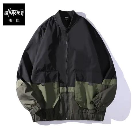 伟臣潮牌大码男装秋季新品男式夹克外套胖子加肥加大宽松肥佬上衣商品大图