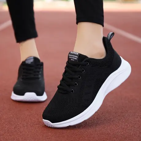 老北京布鞋女软底妈妈运动鞋秋款中老年跑步鞋防滑飞织旅游鞋41码商品大图