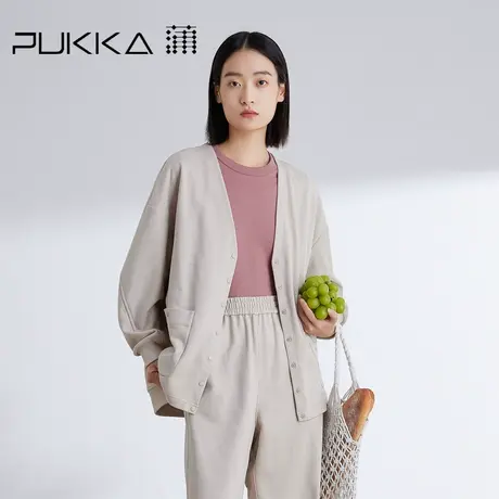蒲PUKKA 极简针织外套女春装新品宽松休闲百搭开衫图片
