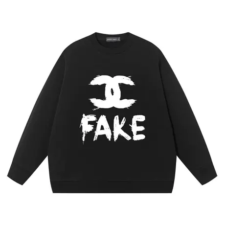 恶搞潮牌fake cc周边同款上衣服纯棉圆领宽松潮流卫衣男女情侣装商品大图