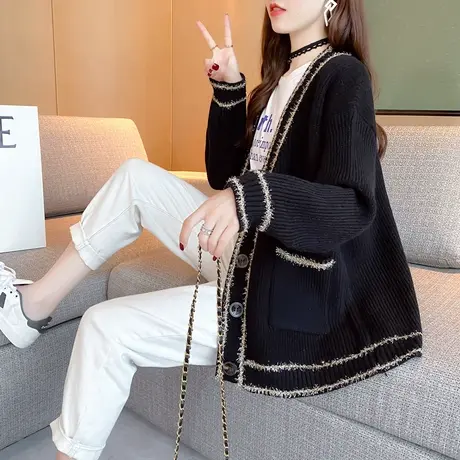 毛衣2023年新款女装秋冬季秋款秋装女士针织开衫宽松百搭外穿爆款图片