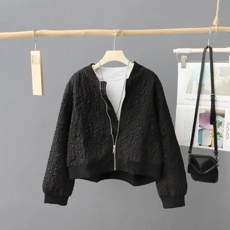 秋季新款小香风短款夹克短外套女2023年洋气上衣女装时尚棒球服潮图片