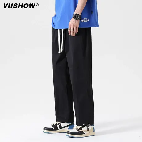 VIISHOW裤子男款春秋直筒宽松阔腿oversize日系休闲潮牌工装长裤商品大图