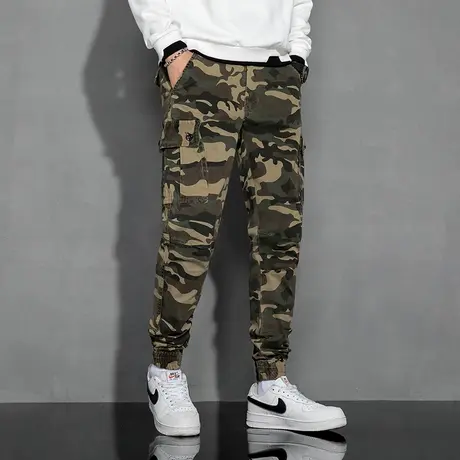 裤子男款夏季工装裤百搭水洗透气裤子男夏季男裤休闲裤潮流商品大图