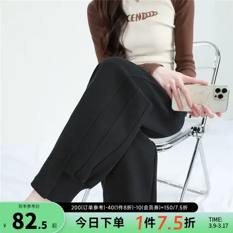 JY真维斯女装卫裤 夏季潮流简约束脚抽绳休闲裤学生裤子女运动裤商品大图