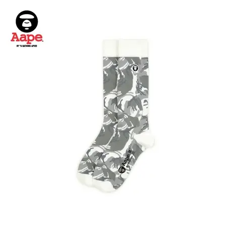 Aape旗舰店配饰迷彩多色提花猿颜刺绣潮流针织长筒袜4293XXJ图片