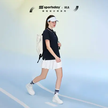 HLA/海澜之家sportsday马术运动短袖POLO衫24春夏新翻领上衣女装图片