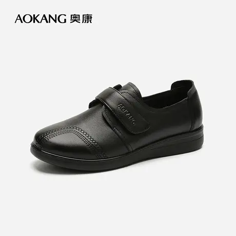 【门店发货】奥康女鞋 2022秋季新款休闲百搭妈妈鞋真皮平底舒适图片